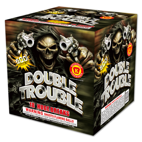 Double Trouble 500 Gram Cake - Keystone Fireworks