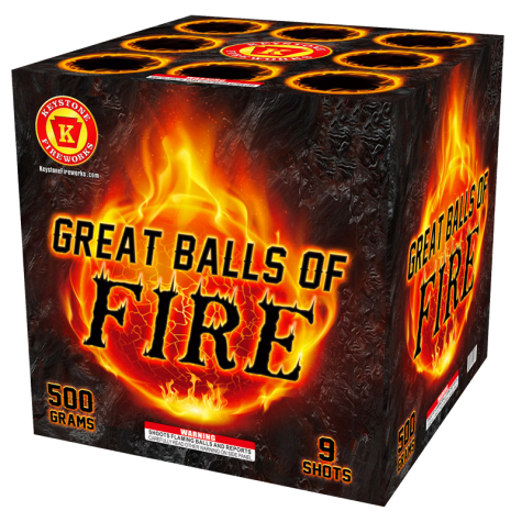 Great Balls of Fire 500 Gram Cake Keystone Fireworks