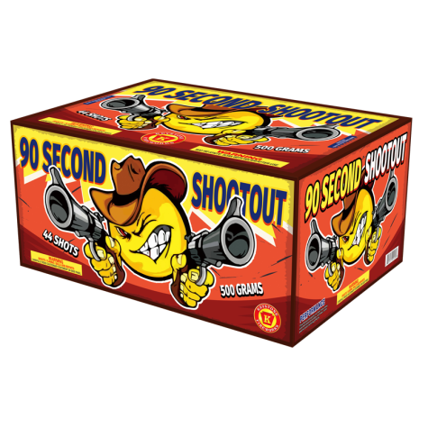 90 Second Shootout 500 Gram Cake Keystone Fireworks