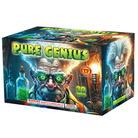 Pure Genius 500 Gram Cake Keystone Fireworks