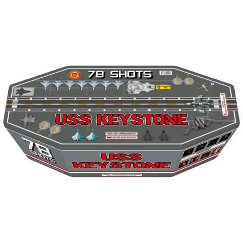 USS Keystone 500 Gram Cake Keystone Fireworks
